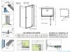 Radaway Essenza Kdj Brushed Nickel kabina 80x110cm prawa szczotkowany nikiel 1385043-91-01R/1384053-01-01